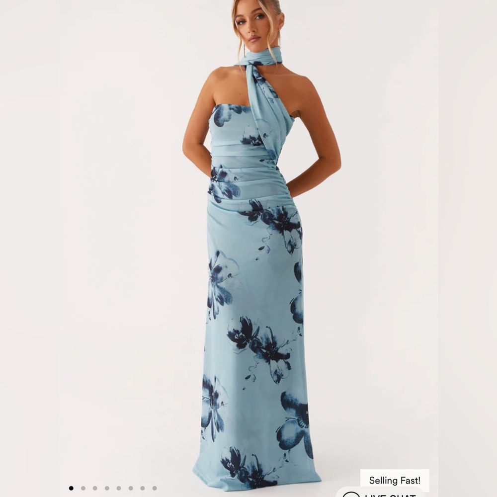 Peppermayo Exclusive - Songbird Maxi Dress - Blue Black Floral